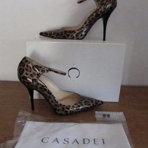 Casadei Pellame 4" t-strap pump